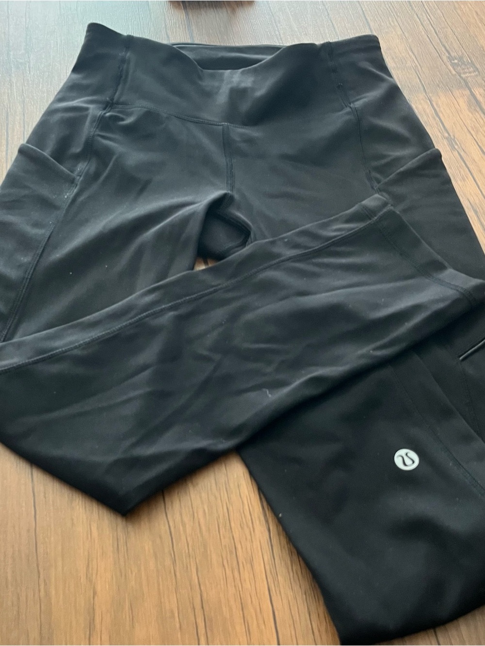 lululemon athletica Black High-Rise Leggings with Side Pockets